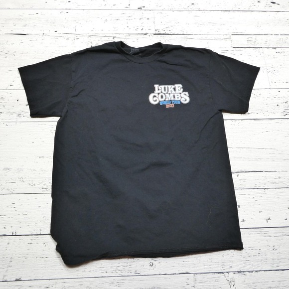 Source Unknown Other - Luke Combs Shirt Mens Small Black 2023 World Tour Concert Tee Graphic Tour Dates